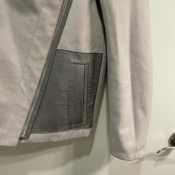 Helmut Lang Grey Rabbit/Leather Reversible Jacket - Picture 15 of 16